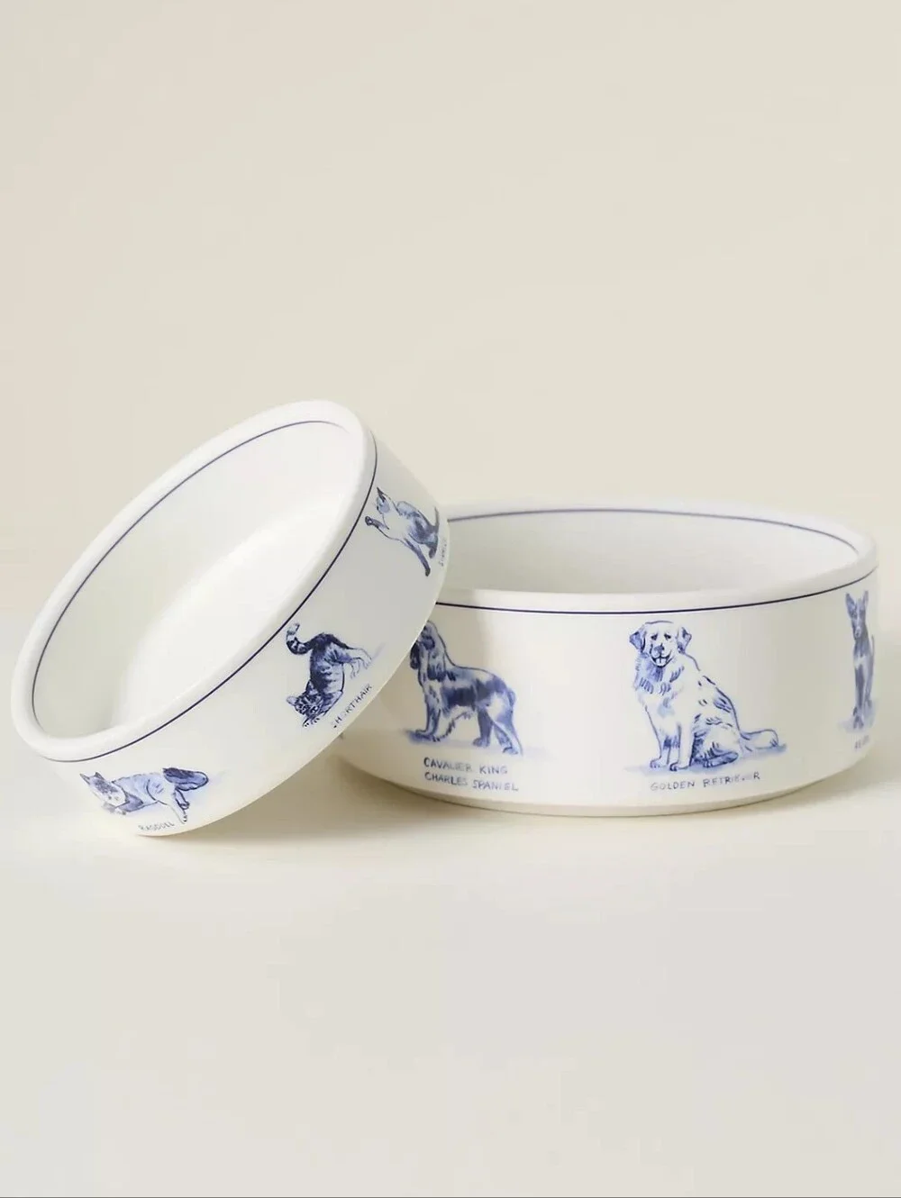 Anthropologie Molly Hatch Stoneware Pet Bowl Cat